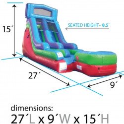 15ft20retro20slide204 1719273957 15ft Retro Rainbow Slide #13 27Lx9Wx15H